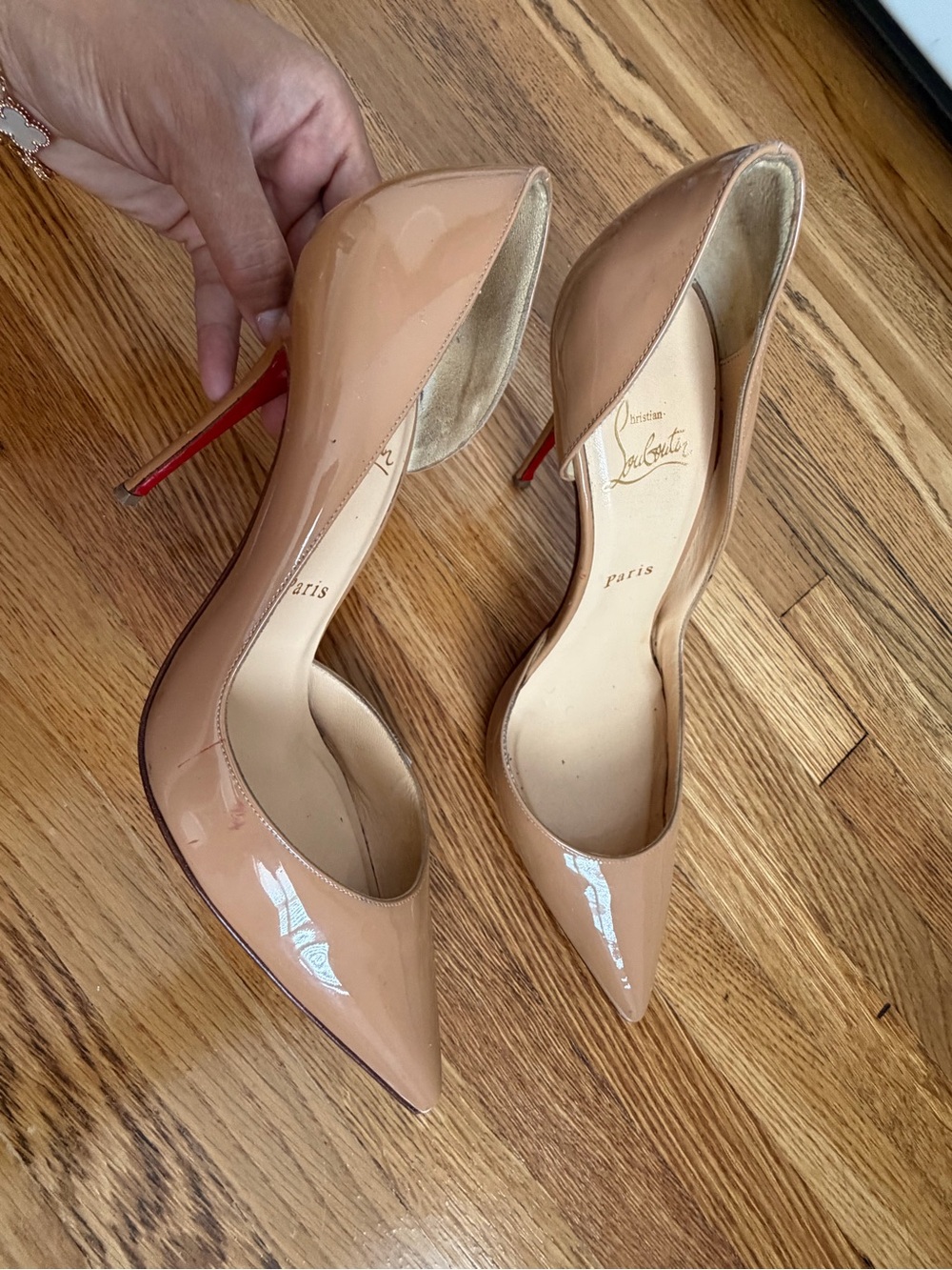 Christian Louboutin Nude Patent Iriza Pumps